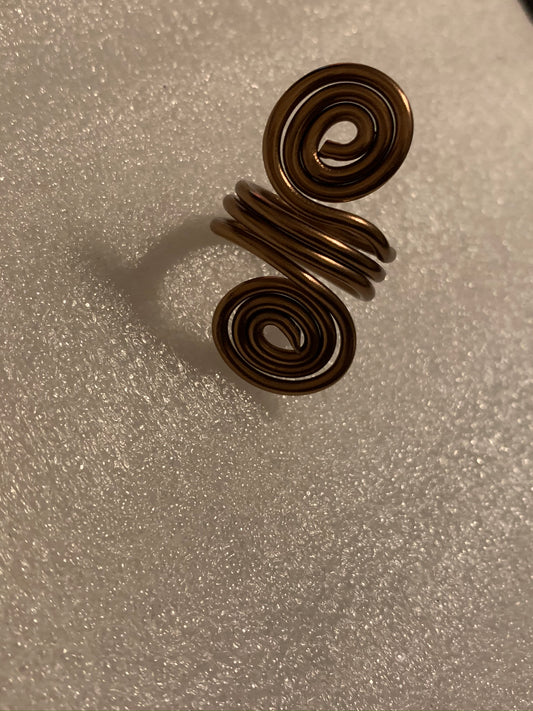 Double Spiral Copper Rings