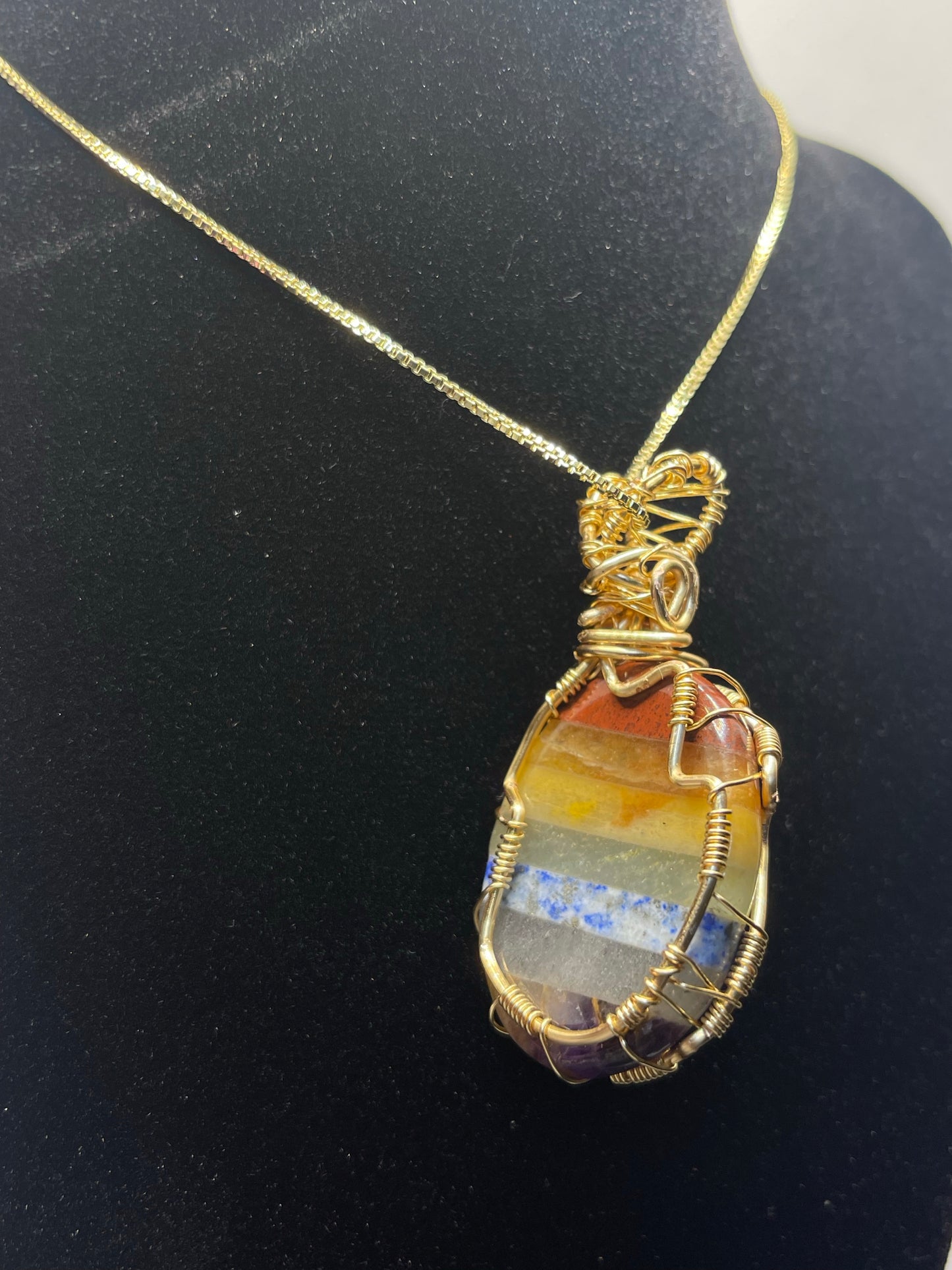 Chakra Worry stone Pendant