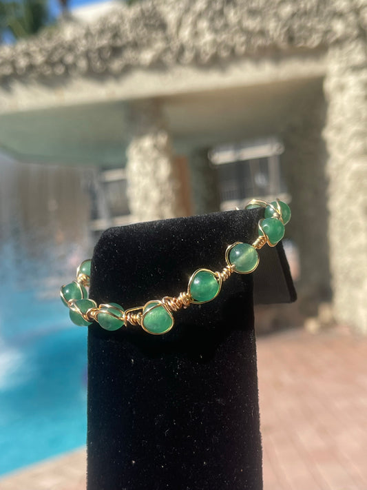 Aventurine Copper Beaded Bracelet