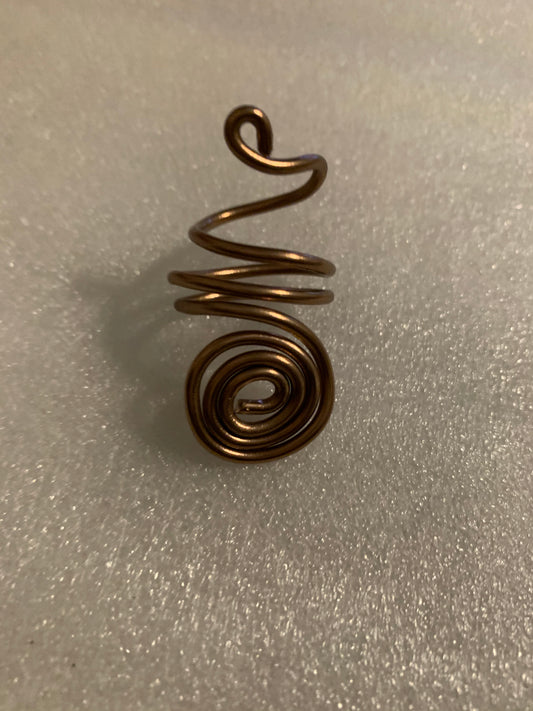 Single Spiral Copper Ring