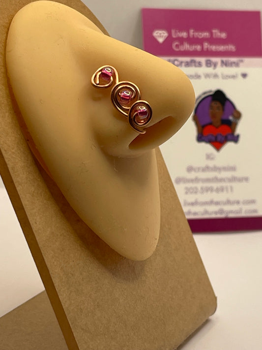 Pink Rose Nose Cuff (Rose Gold)