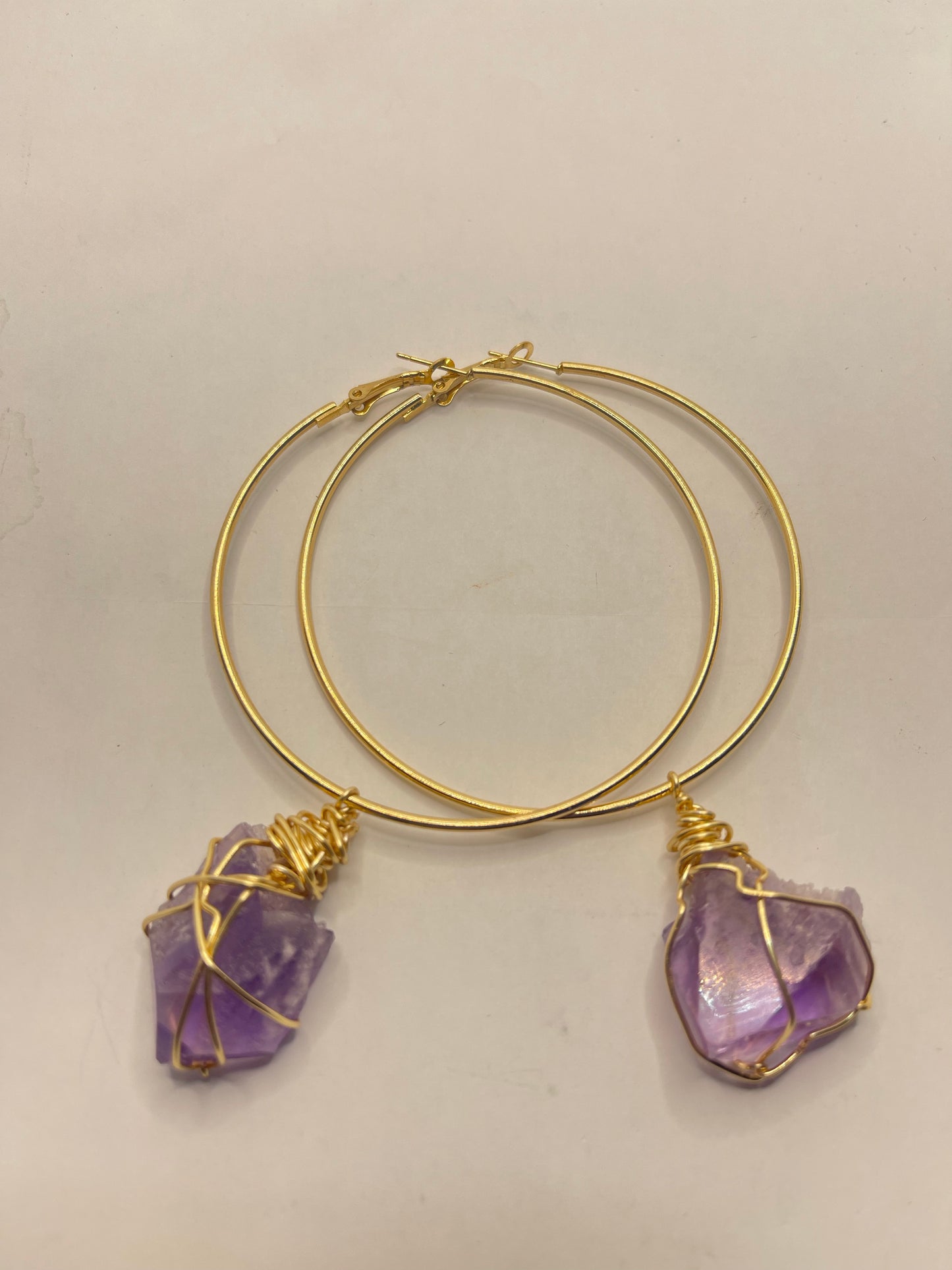 Amethyst Hoops