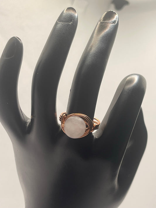 Rose Quartz Ring (Copper or Gold)