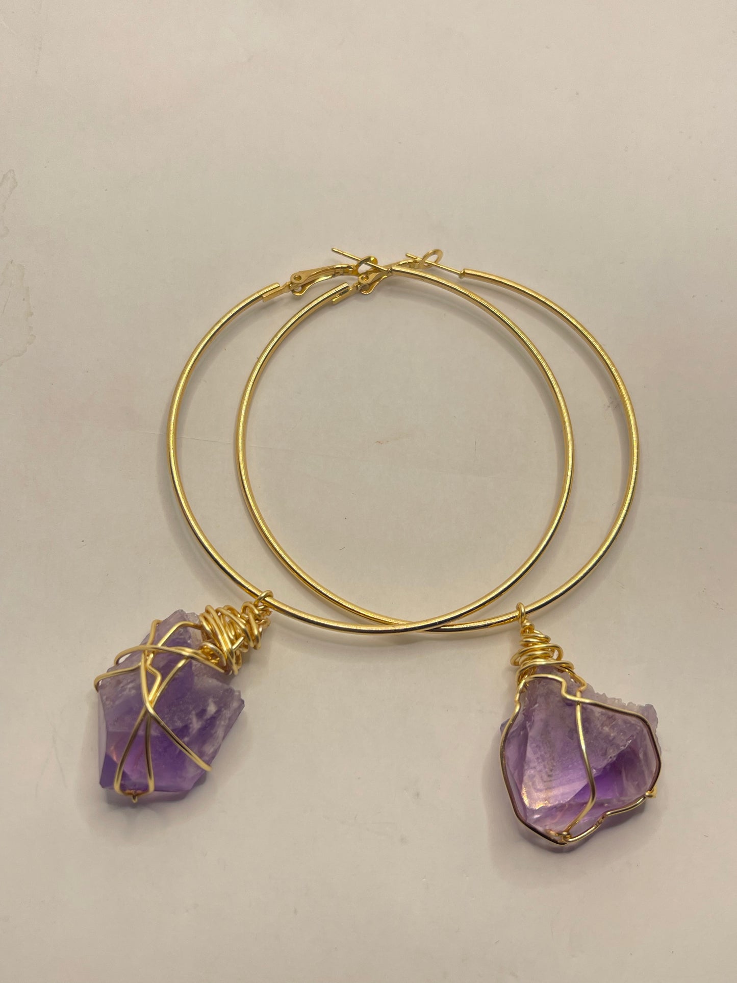 Amethyst Hoops