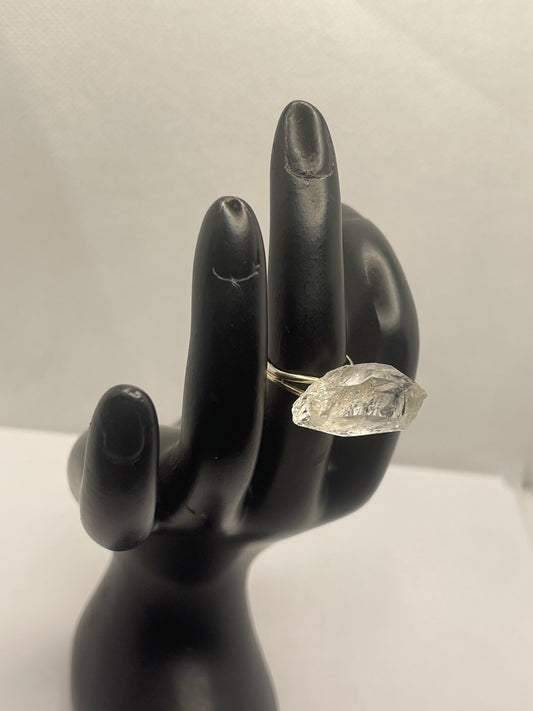 Clear Quartz Adjustable Ring