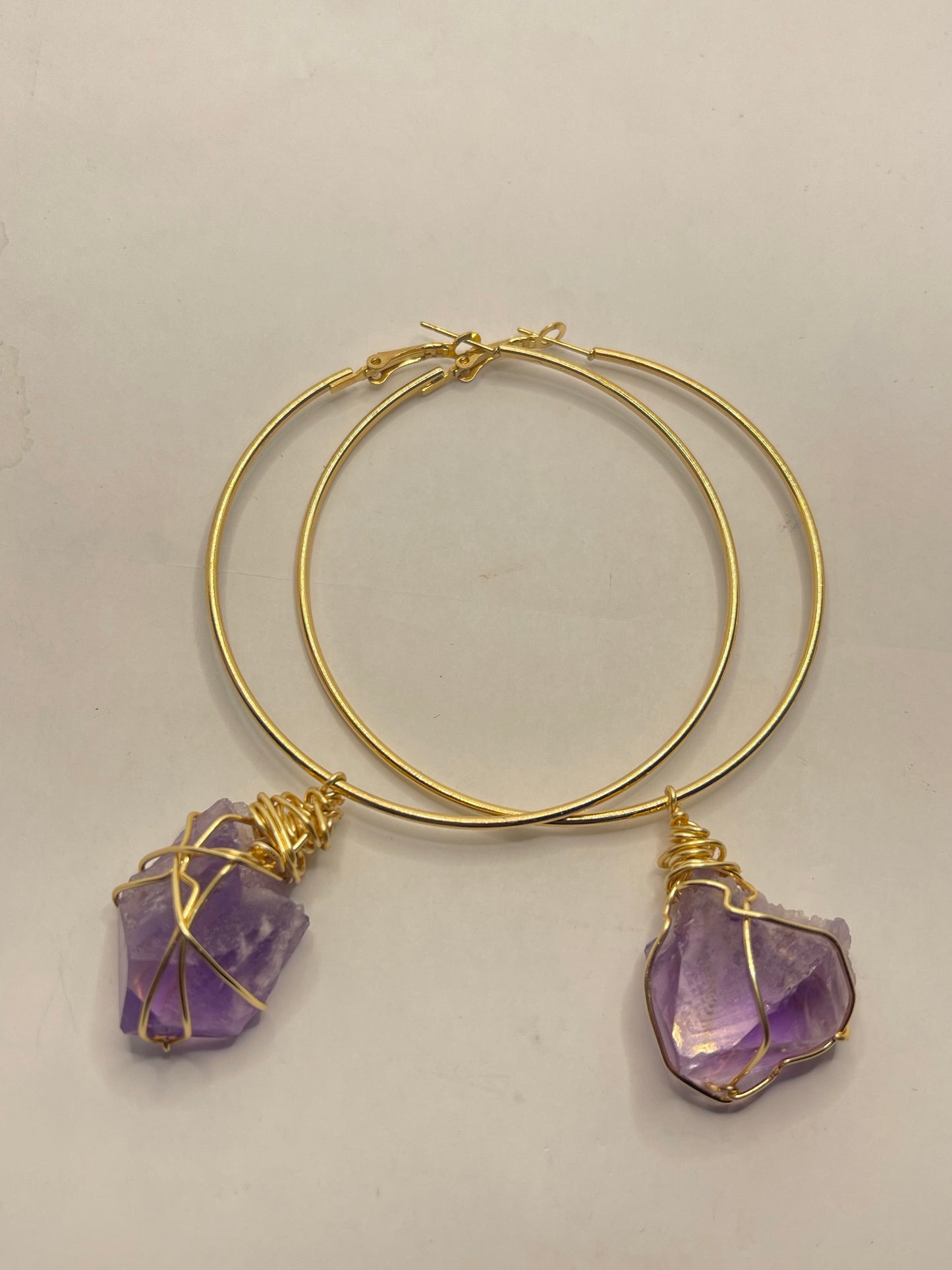 Amethyst Hoops