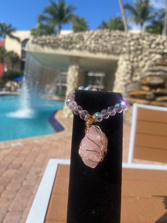 Rose Quartz Beaded Bracelet