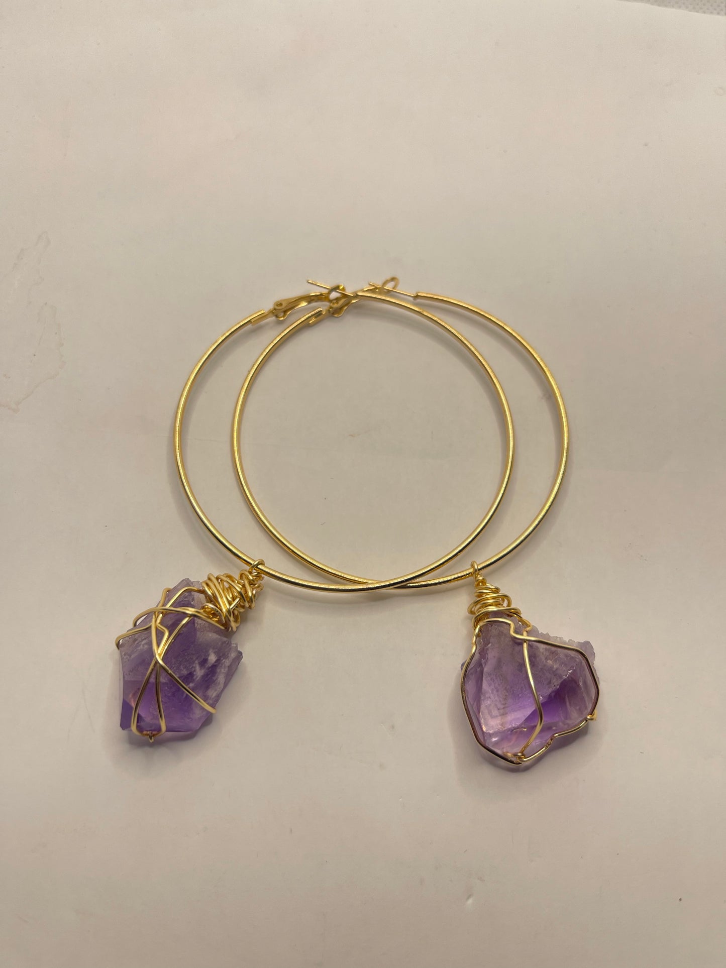 Amethyst Hoops