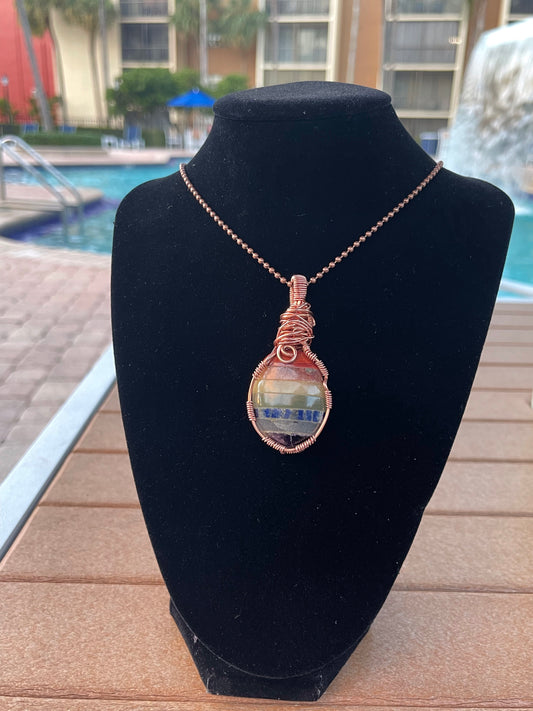 7 Chakra Pendant in Copper